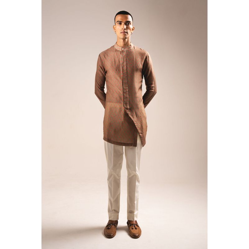 Project Bandi Khakhi Marigold Side Slit Kurta Pajama (Set of 2) (36)