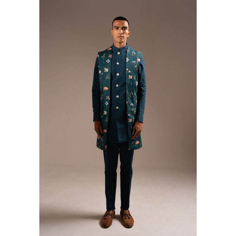 Project Bandi Teal Mila Bandhgala (Set of 3) (36)