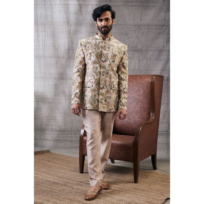 Soup by Sougat Paul Mehr Printed Bandhgala (Set of 2) (XS)