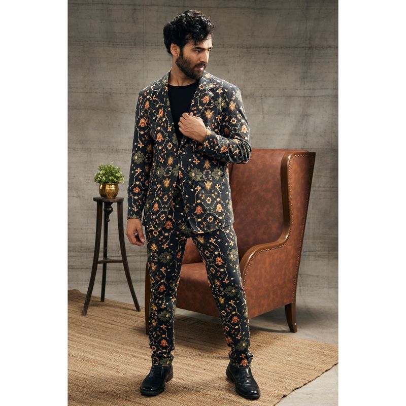 Soup by Sougat Paul Zahra Printed Suit (Set of 2) (XS)