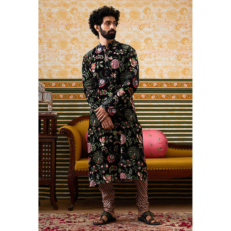 Soup by Sougat Paul Mehr Printed Kurta (Set of 2) (XS)
