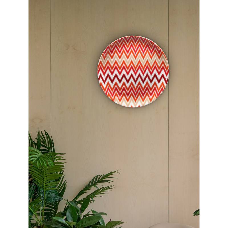 KOLOROBIA Dazzling Ikat Dcorative Wall Plate 8 Inch