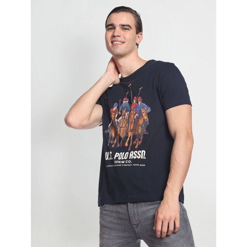 U.S. Polo Assn. Denim Co. Brand Print Cotton T-Shirt (L)