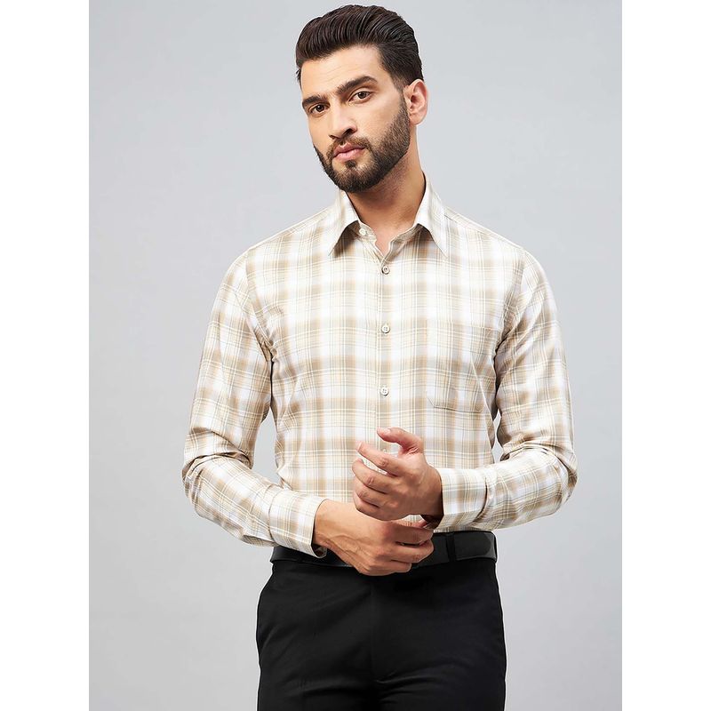 Louis Stitch Regular Fit Formal Beige Shirt (36)