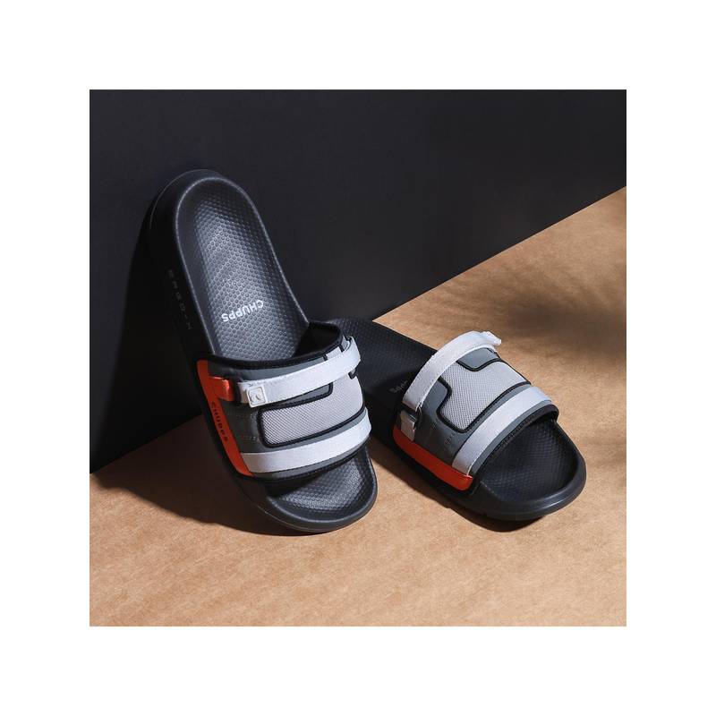 Chupps Men Rebel Recovery Comfort Sliders - Grey (UK 8)