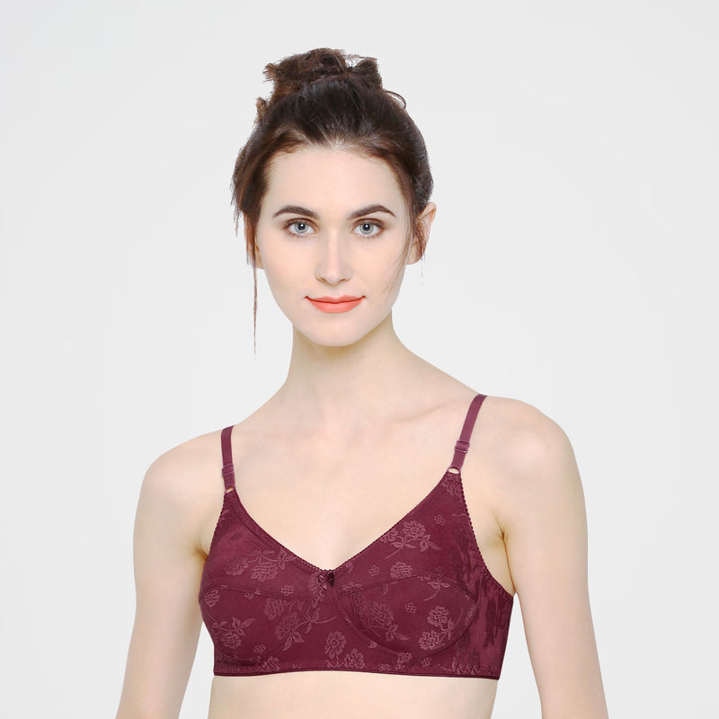 Sonari Penelop Women's Fancy Net Bra - Maroon (38B)