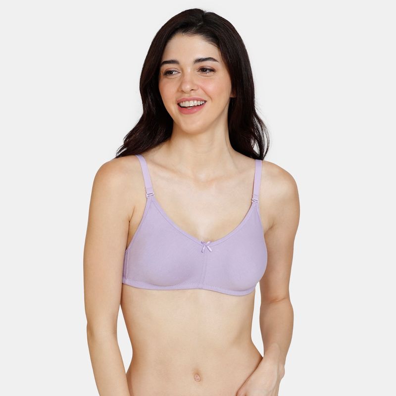 Zivame Beautiful Basics Padded Non Wired 3-4Th Coverage Backless Bra - Lavender (38B)
