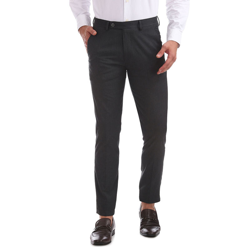 Arrow Newyork Super Slim Fit Solid Trousers (32)