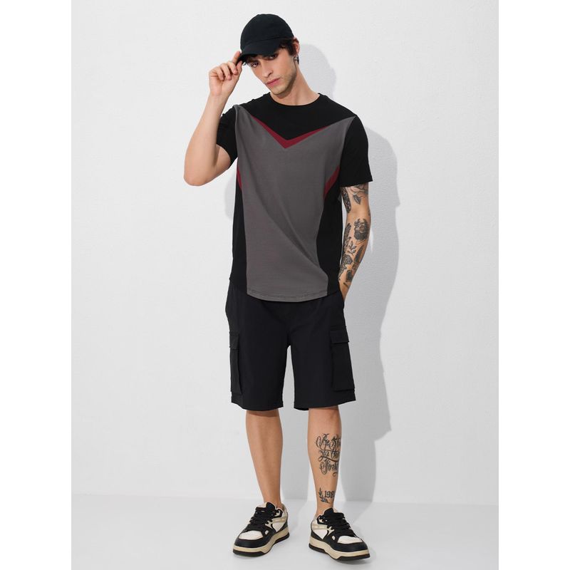 The Souled Store Originals Fiery Men Drop Cut T-Shirt (S)