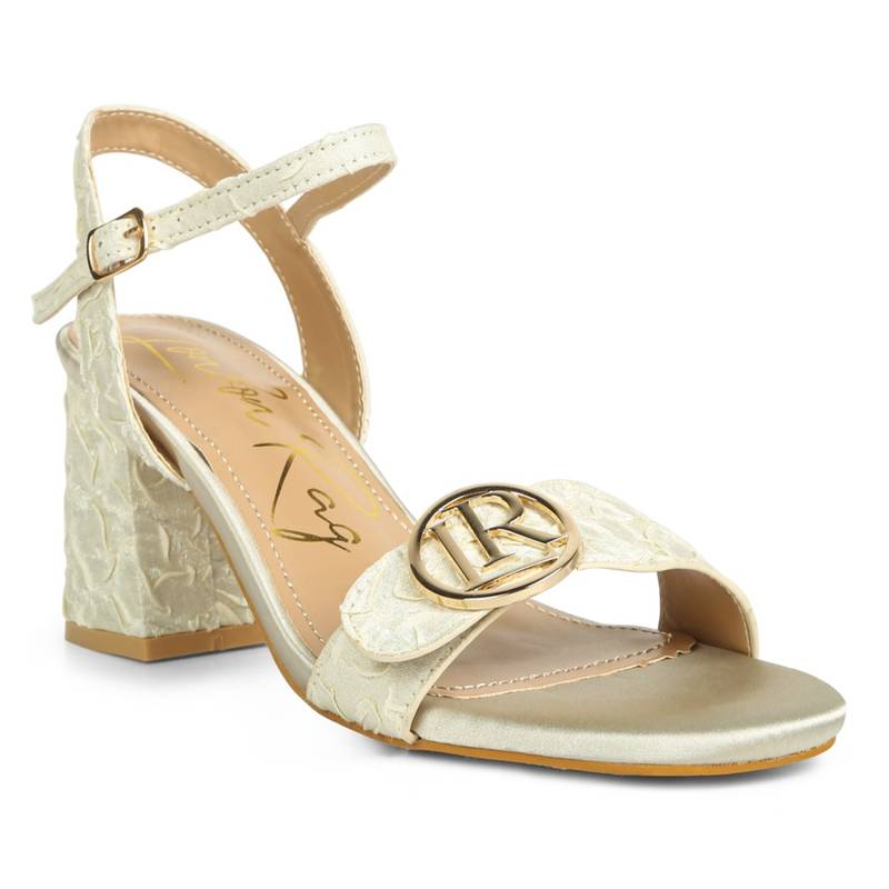 London Rag Textured Green Heels (EURO 36)