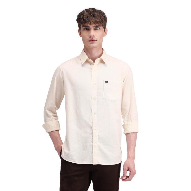 Arrow Sports Men Pink Solid Full Sleeves Collar Neck Casual Shirt (40)