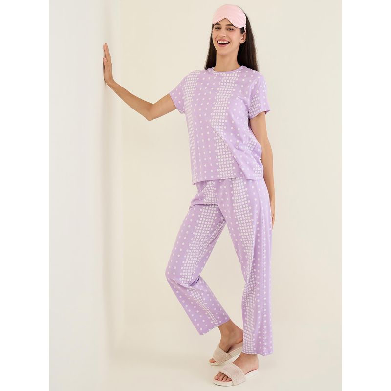 Sweet Dreams Women Polka dot Printed Top and pajama (S)
