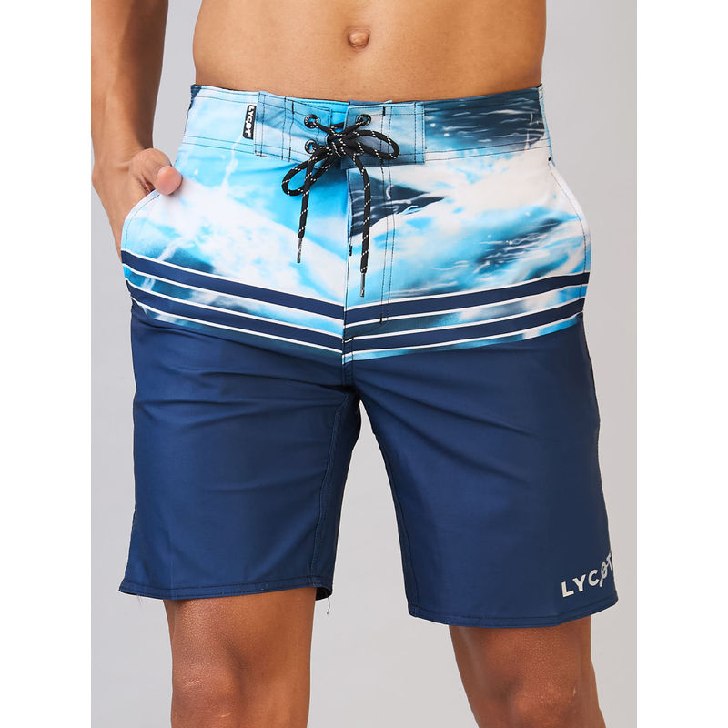 LYCOT Mens Aqua Wave Beach Shorts (4XL)