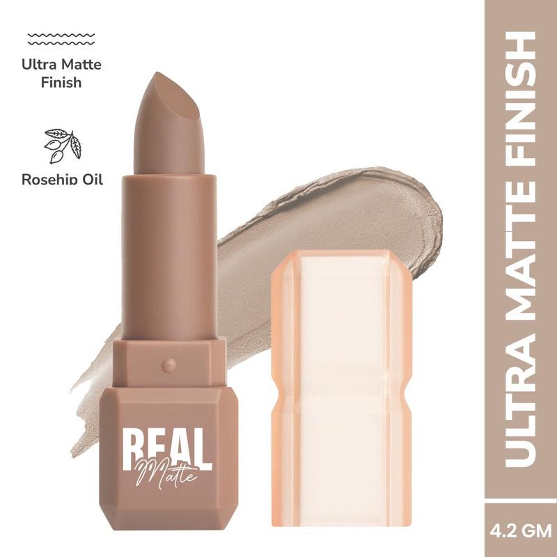 Mila Beauté Real Matte Lipstick Long Lasting & Enriched - 01 Cookie Dough