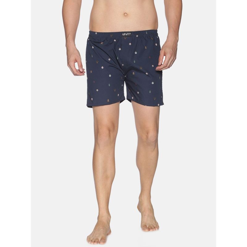 SHOWOFF Men's Cotton Casual Printed Slim Boxers - White (M)