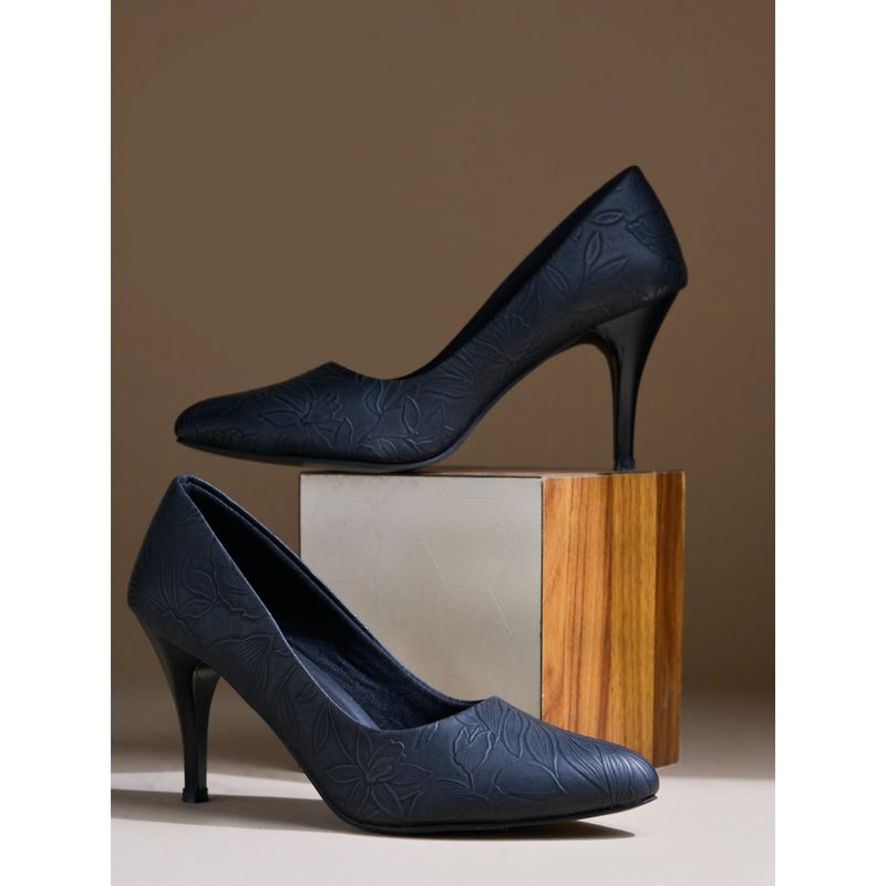 Shoetopia Classy Black Pointed Toe Stelittos Heels for Women (EURO 41)