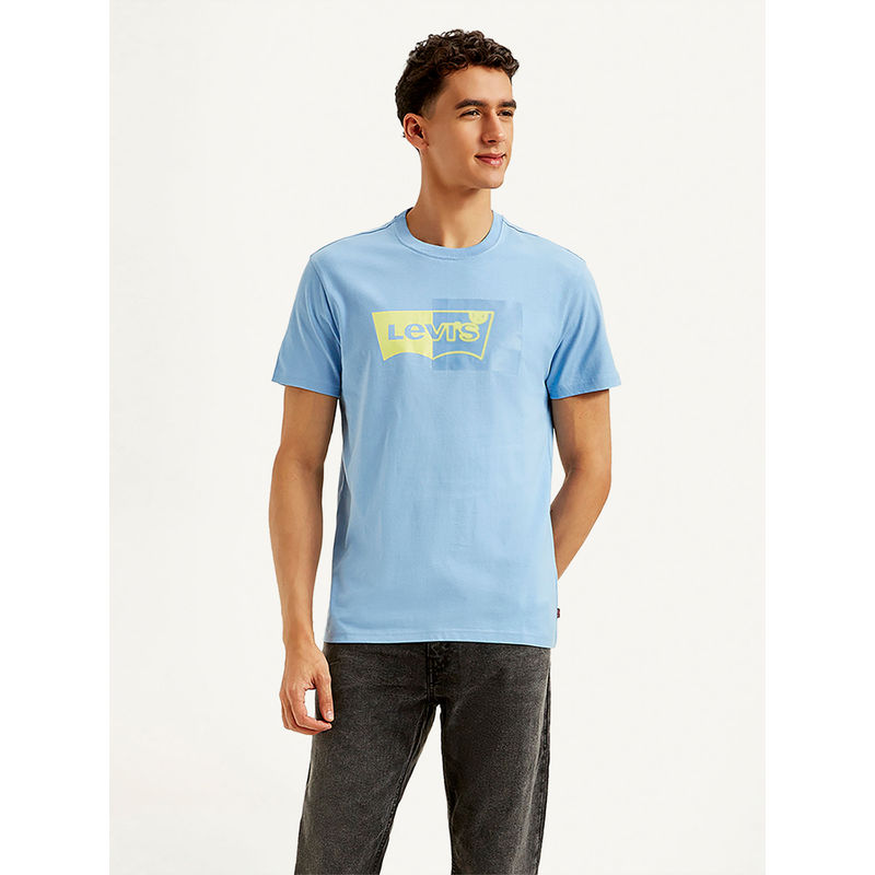 Levi's Blue Printed Slim Fit T-Shirt (M)