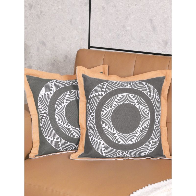 Saral Hand-Woven Cushion Cover (Single Pc)-Beige