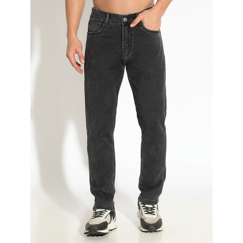 SHOWOFF Edition Men's Charcoal Slim Fit Low-Rise Jeans (30)