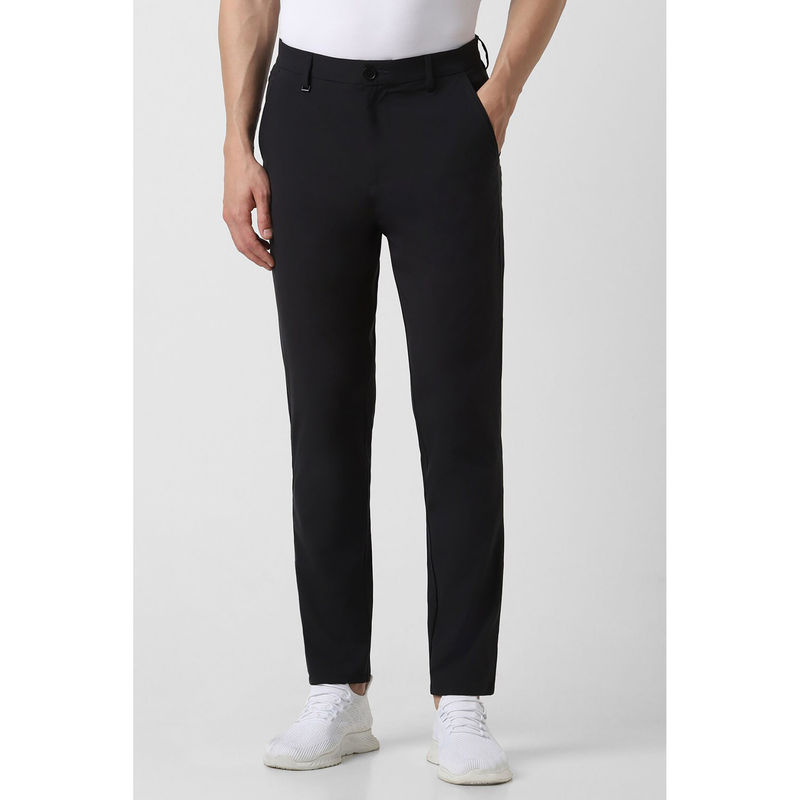 Van Heusen Men Black Solid Trouser (34)