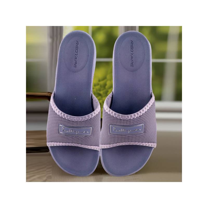 Red Tape Women's Eva Comfort Sliders - Purple (UK 4)
