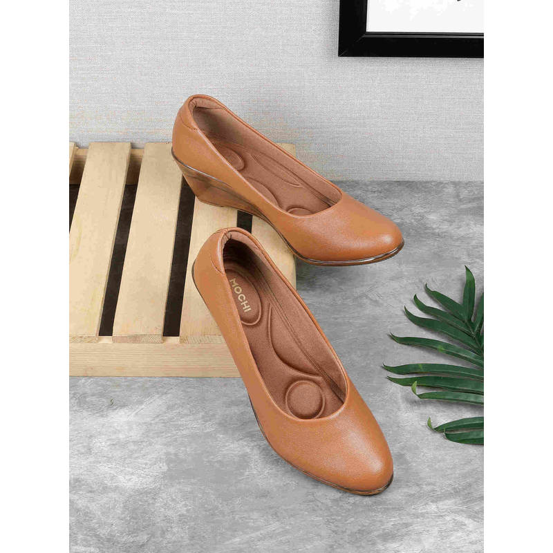 Mochi Women Tan Casual Pumps (EURO 40)