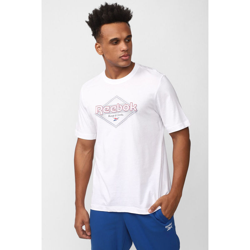 Reebok Mens Gs Keep It Classic White T-Shirt (XS)