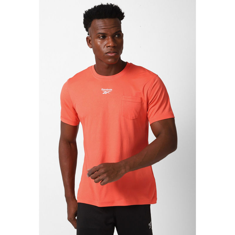 Reebok Mens Pocket Tee T-Shirt Orange (L)