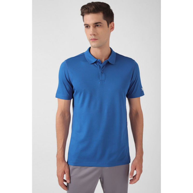 Reebok Mens Training App Polo T-Shirt Blue (S)