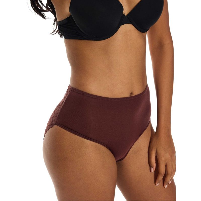 ButtChique Lace-Back Hipster Panty Brief Chocolate (S)