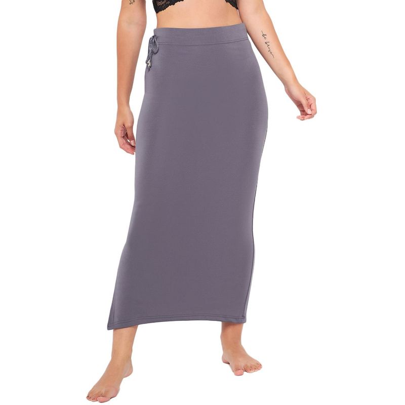Secrets By ZeroKaata Seamless Saree Shapewear Petticoat for Women with Side Drawstring Grey (4XL)