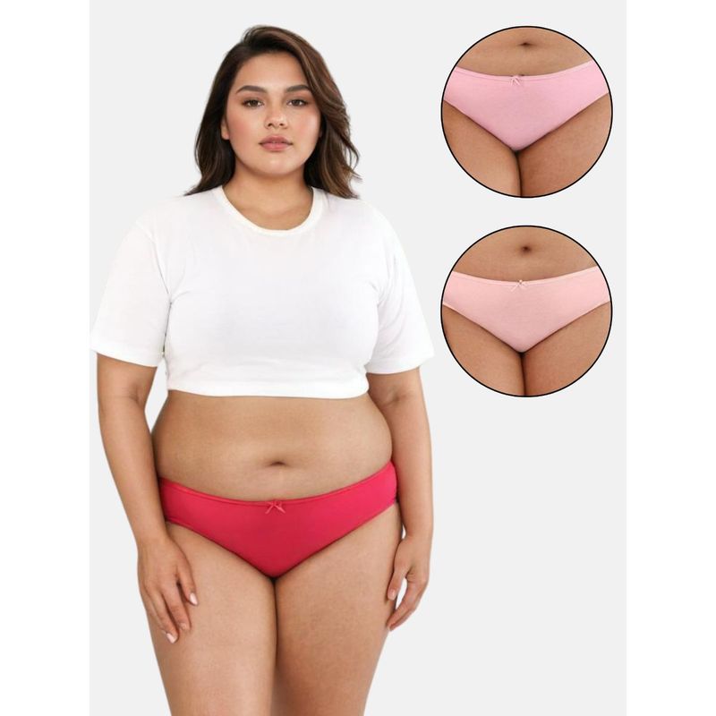 Adira BrZee Plus Size Bikini Panty Pink Peach (3XL)