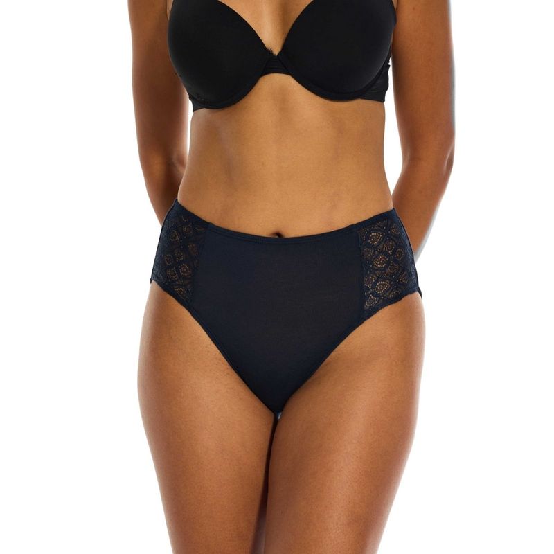 ButtChique Side-Stretch Lace Hip Hugger Panty Brief Midnight Blue (S)