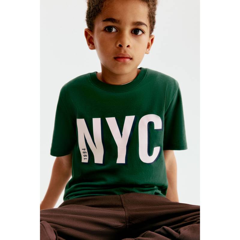 H&M Boys Green Printed T-Shirt (2-4 Years) (2-4 Years)