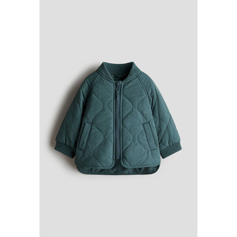 H&M Kids Green Quilted Nylon Jacket (4-6 Months)