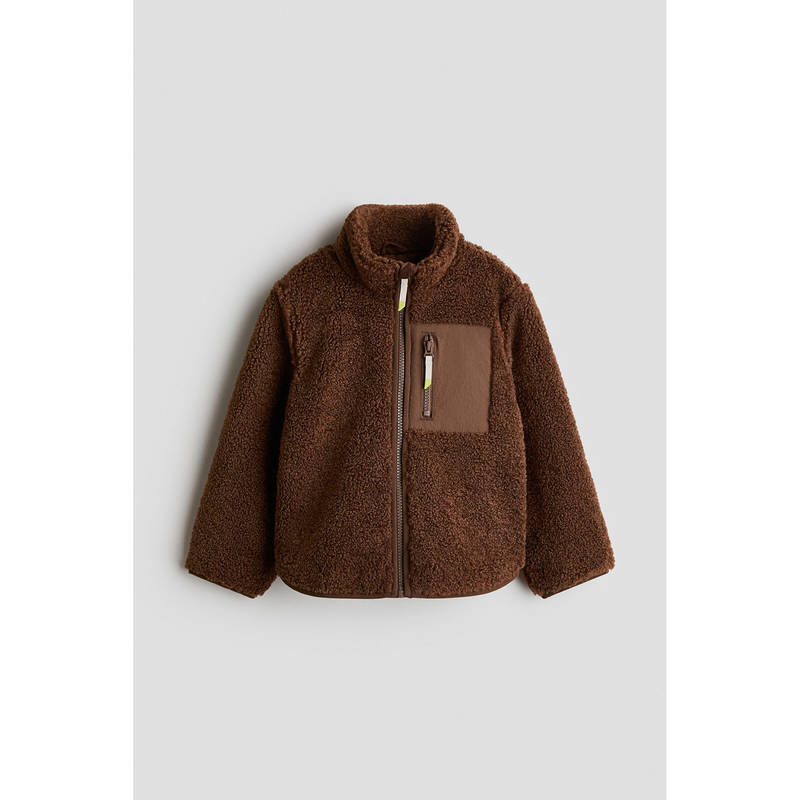 H&M Boys Brown Teddy Jacket (1.5-2 Years)