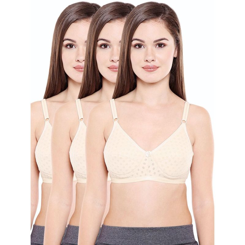 Bodycare Polycotton Padded Non Wired T-Shirt Bra (Pack of 3) (30B)
