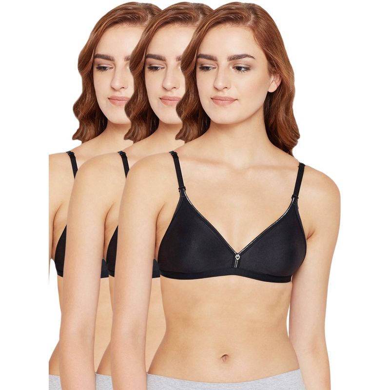 Bodycare Cotton Non Padded Non Wired Regular Bra (Pack of 3) (30B)