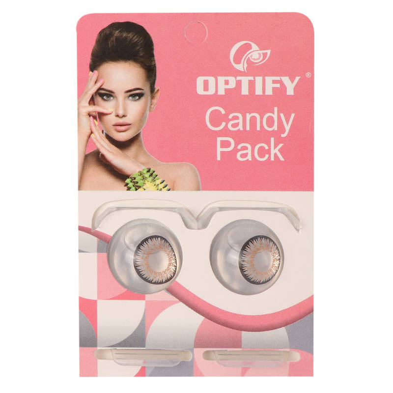 Buy Optify Candy Pack Colored Contact Lenses Zero Power - Grey Online