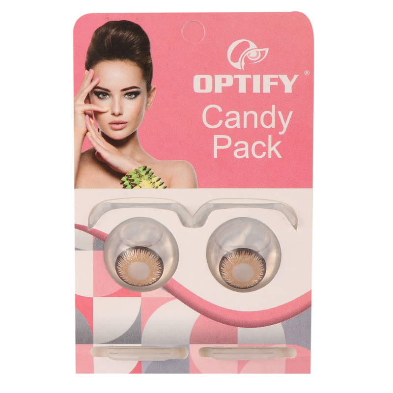 Buy Optify Candy Pack Colored Contact Lenses Zero Power - Brown Online