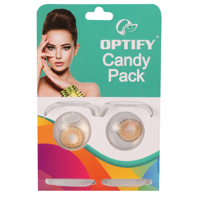Buy Optify Candy Pack Colored Contact Lenses Zero Power - Honey Online