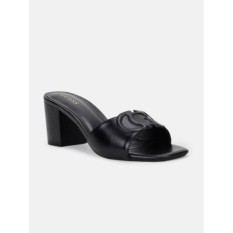 Guess Women Black Solid Giulian Sabot Block Heels (UK 4)