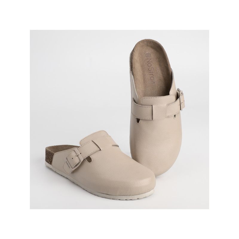 NoStrain Womens Mule Cork With Adjustable Buckle - Beige (UK 4)