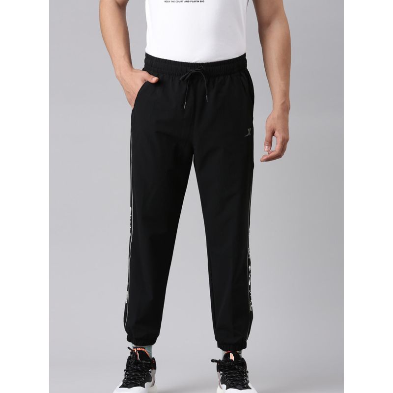 Xtep Basketball Fight To Win Themed Woven Trackpants for Men, Black (S)