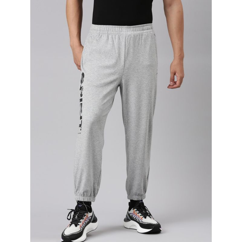 Xtep Running Series Future Runners Themed Sports Elastic Trackpants for Men, Light Heather (XS)