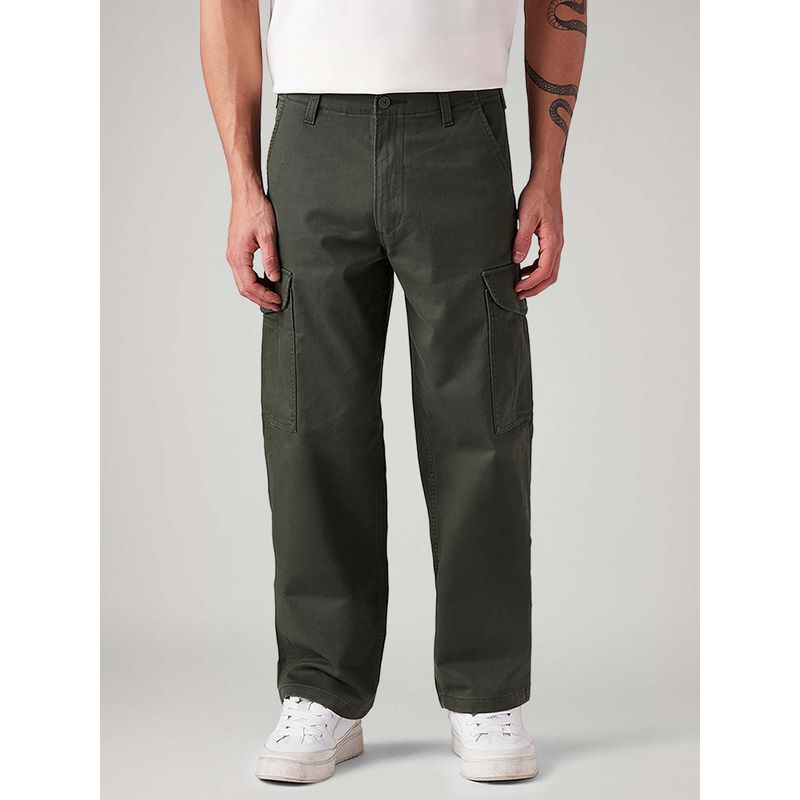 Levi's Men Olive Straight Fit Mid Rise Cargo (34)