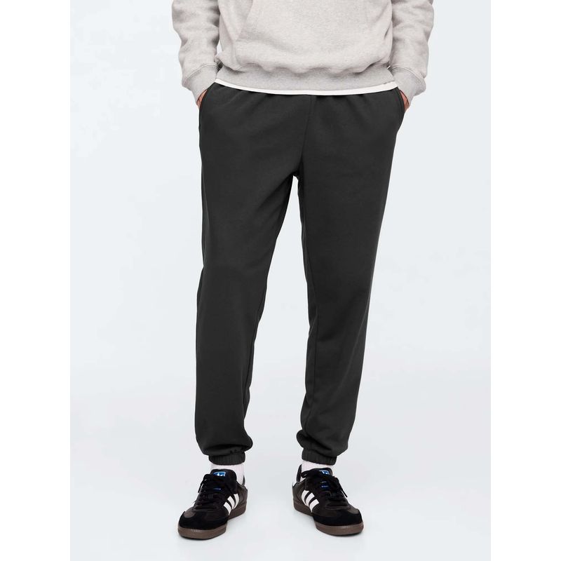 GAP Men Black Solid Mid Rise Joggers (S)