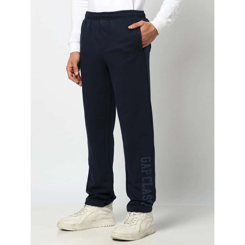 GAP Men Navy Blue Brand Logo Track Pant (M)
