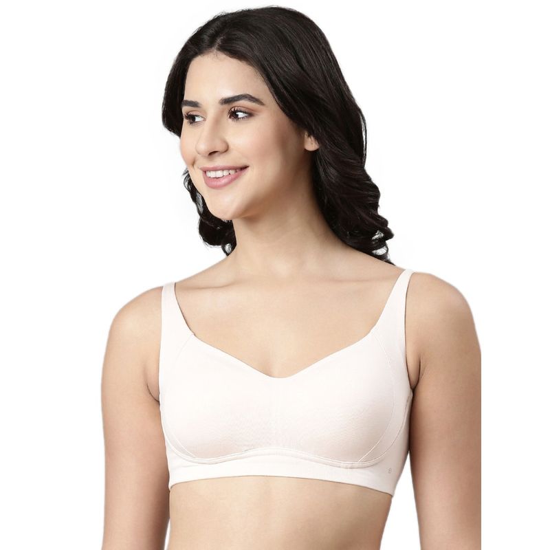 Enamor Bamboo Bliss Super Soft Absorbent Padded Wirefree High Coverage T-Shirt Bra A077 (34B)