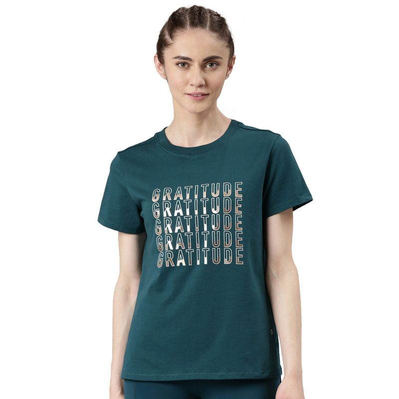 Enamor Athleisure Womens Short Sleeve Antimicrobial Cotton T-Shirt (S)